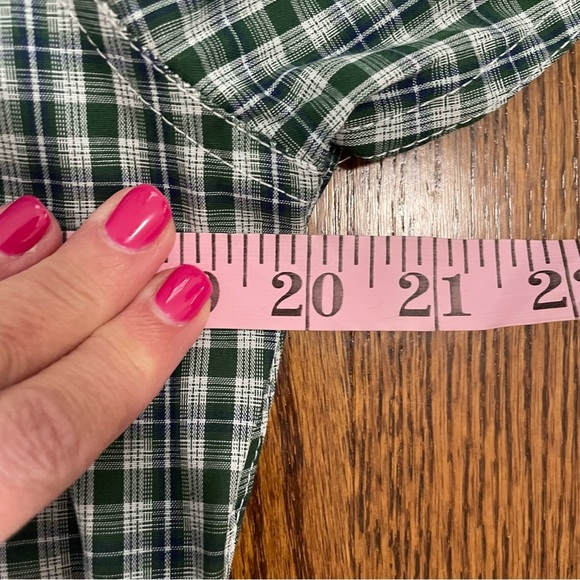 Wrangler Riata Boys Button Down Collar Green Plaid Long Sleeve Size XL - Picture 6 of 10